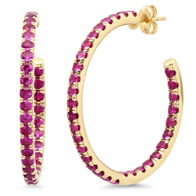 Don't Miss Out – Shop Elegant Jewelry For Less Ruby Party Hoop Earrings