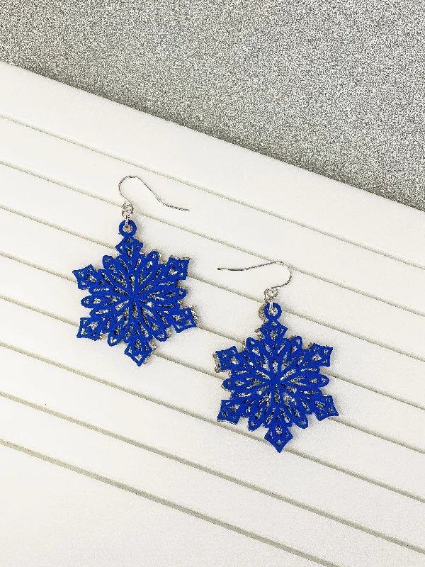 Trending Jewelry Now At Unbeatable Prices Glitter Snowflake Dangle Earrings