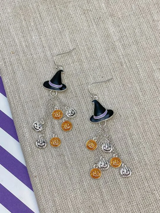 Fine Jewelry, Limited-Time Offers Available Halloween Witch Hat Dangle Earrings