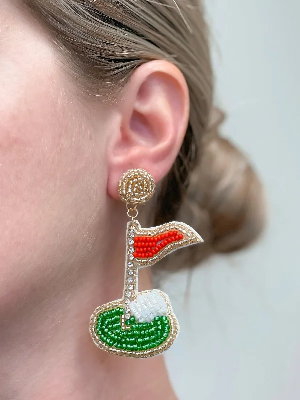 Flash Sale On Stunning Jewelry – Don't Miss Out Hole in One Beaded Dangle Earrings