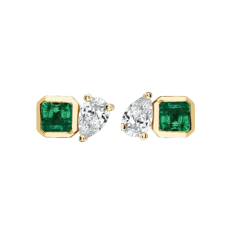 Get The Jewelry You Love At A Price You Love Lovers Duet Emerald & Diamond Studs