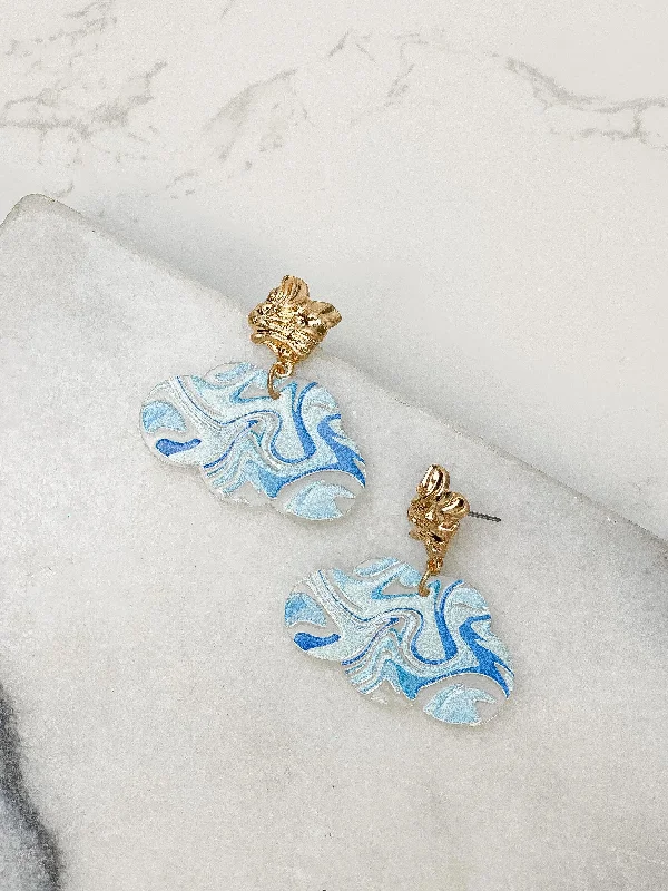 Unmissable Deals On Handmade Jewelry Collections Marbled Cloud Dangle Earrings