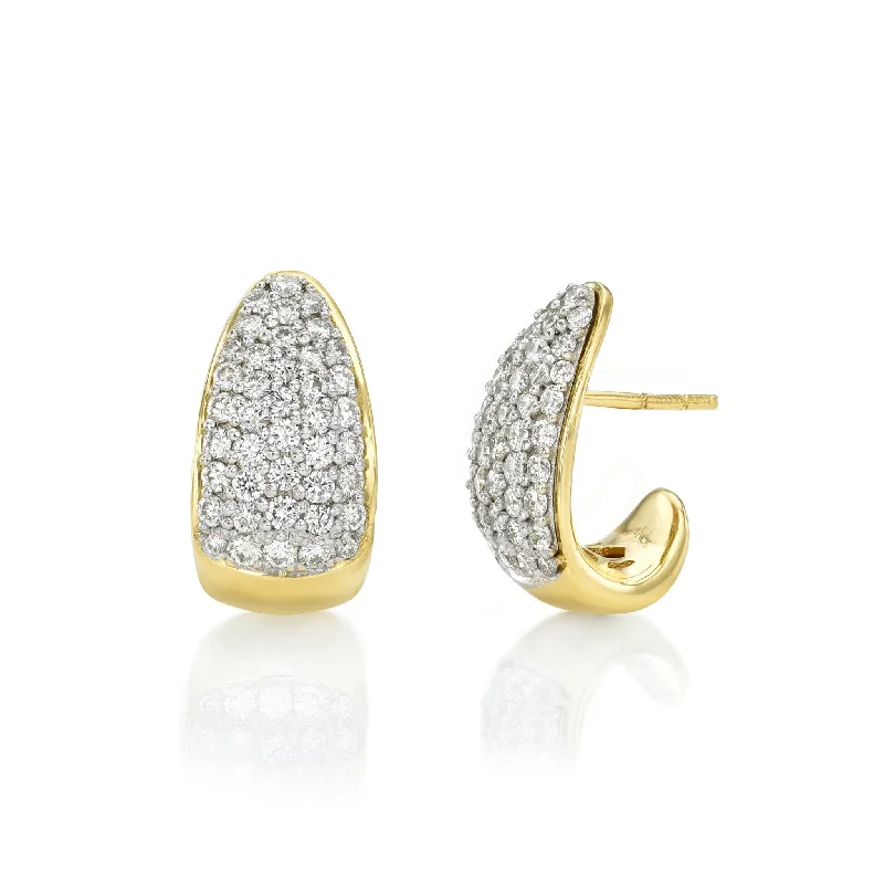 Everyday Jewelry Essentials Now On Sale Medium Pavé Diamond Tusk Earrings