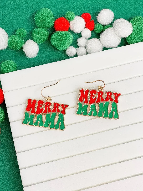 Sparkle More For Less – Jewelry Sale Happening Now 'Merry Mama' Enamel Dangle Earrings