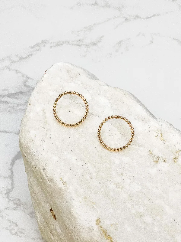 Shine Bright With Our Special Jewelry Promotions Metal Circle Post Earrings - Gold