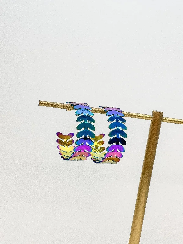 The Perfect Jewelry Piece At The Perfect Discount Multi Color Metal Hoop Earrings