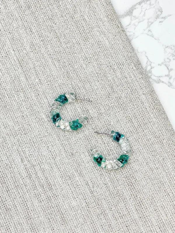 Limited-Time Jewelry Discounts – Shine Without The Splurge Petite Dried Flower Hoop Earrings - Green