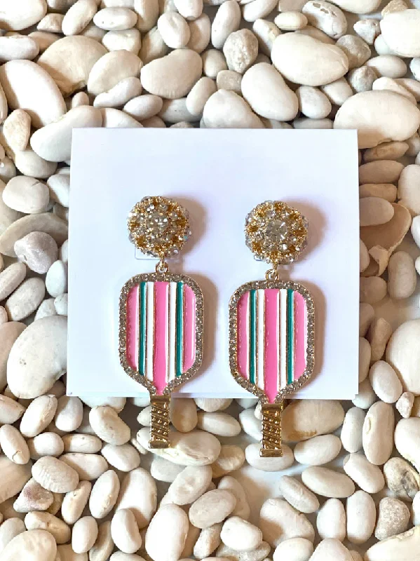 Elegant Jewelry, Exclusive Prices – Shop Now Pickleball Earrings - Pink