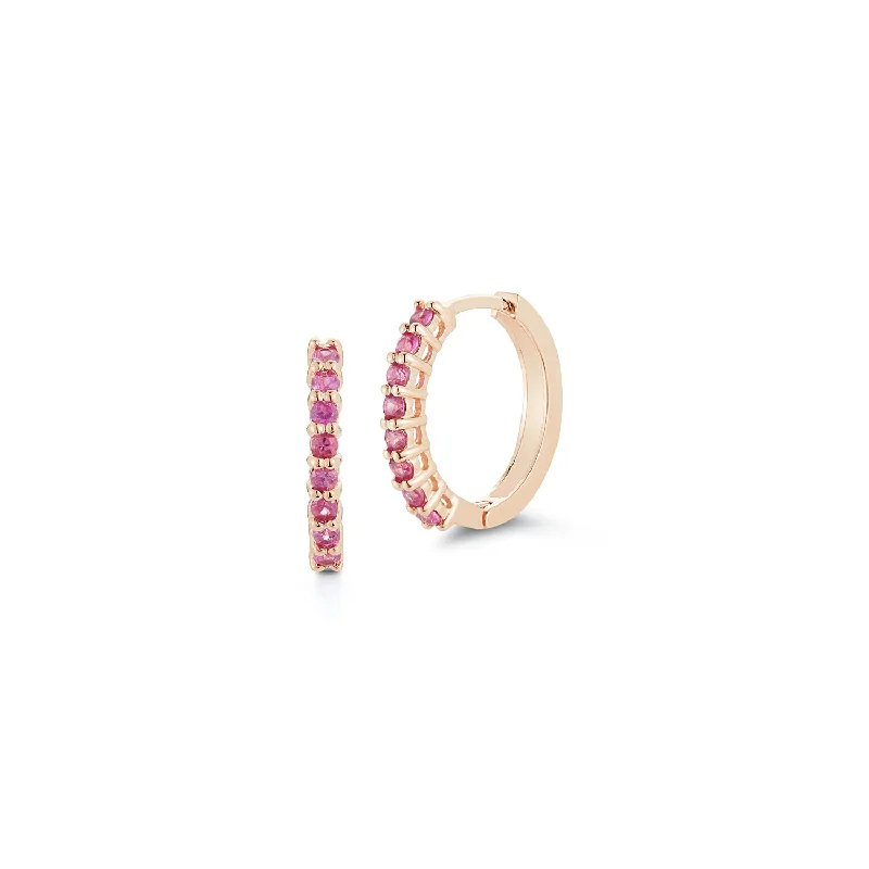 Sparkle More For Less – Jewelry Sale Happening Now Pink Sapphire Huggies