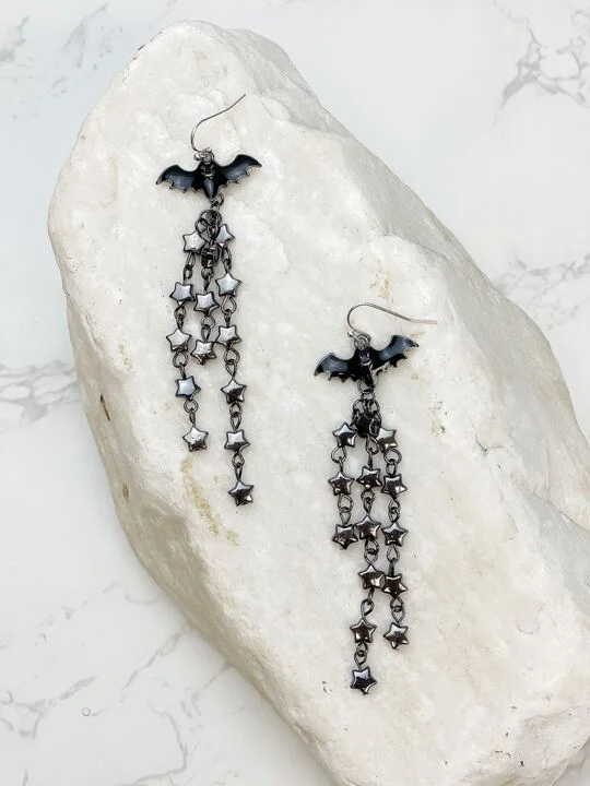 Unmissable Jewelry Sale – Shop Before It's Too Late Star Chain Link Bat Dangle Earrings