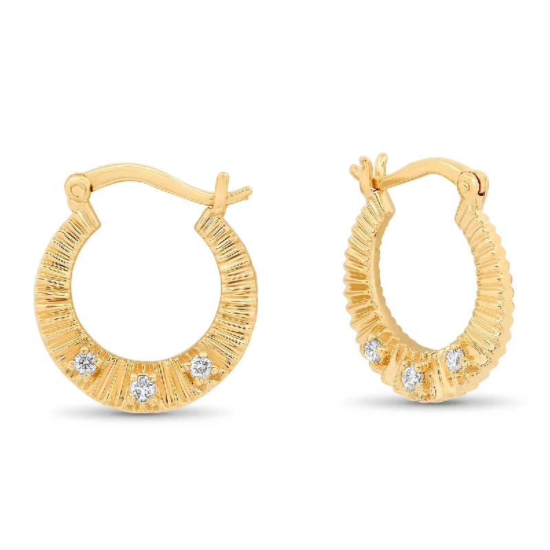 Luxury Meets Affordability – Jewelry Sale Live Now The Ashleigh Bergman Collective x My Story by Jackie Cohen Fluted Diamond Hoop Earrings