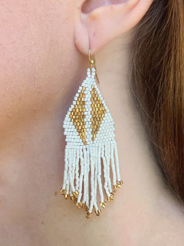 Fashion-Forward Jewelry At Incredible Prices Turk Earrings - White and Gold