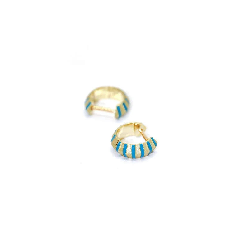 Unique Jewelry For Less – Shop The Sale Now Turquoise Enamel Micro Hoops