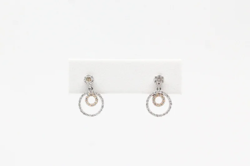 Timeless Beauty, Unbeatable Deals – Jewelry Sale On Two Tone Double Circle Diamond Earrings