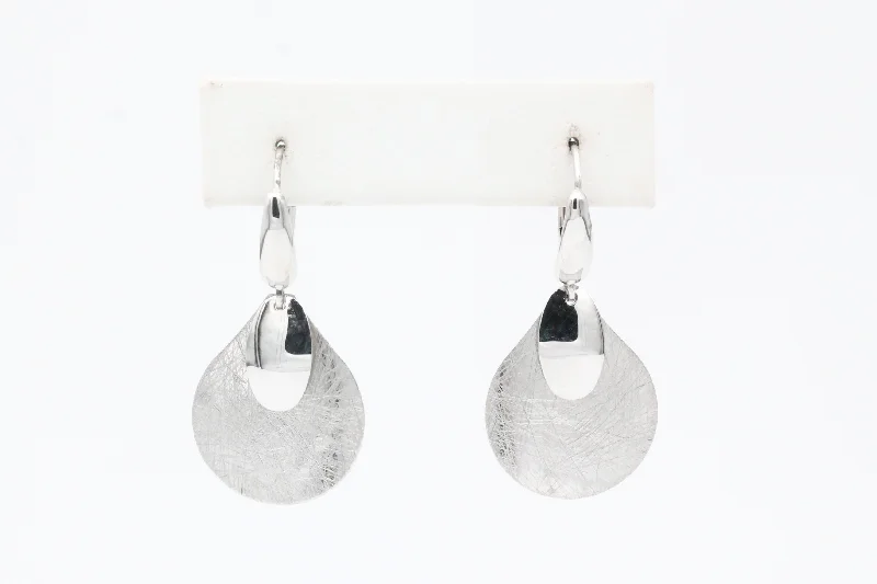 Huge Savings On Timeless Jewelry Collections White Gold Matte Finish Domed Earrings