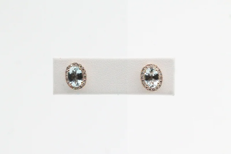 Upgrade Your Jewelry Collection For Less White Gold Oval Aquamarine Halo Earrings