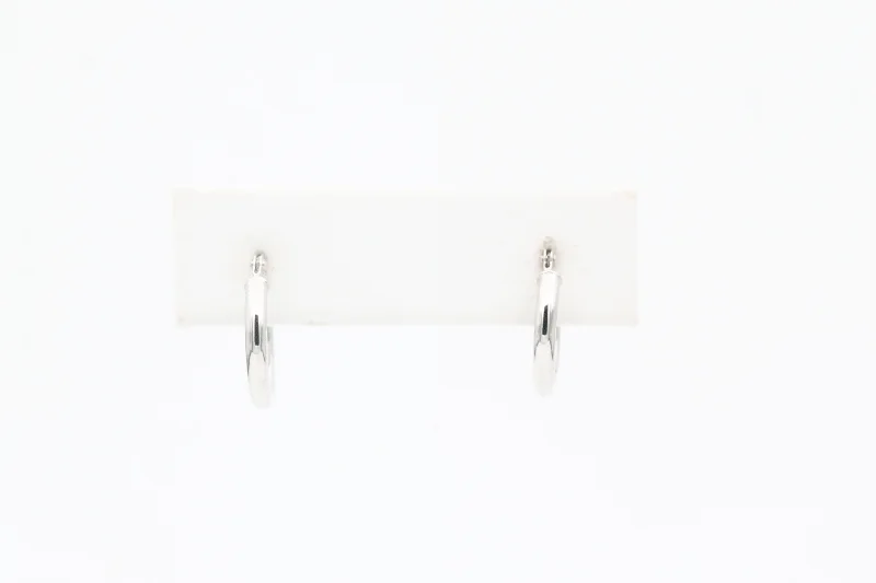 Timeless Jewelry At Special Discount Rates White Gold Small Classic Hoop Earrings