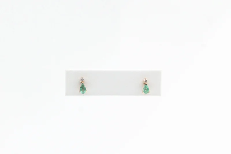 High-End Sparkle, Low-End Prices – Shop Now Yellow Gold Emerald Earrings with Diamonds