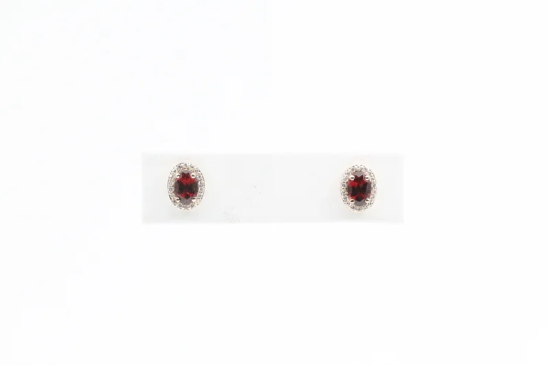 Best-Selling Jewelry Styles Now At Exclusive Discounts Yellow Gold Oval Garnet Halo Earrings