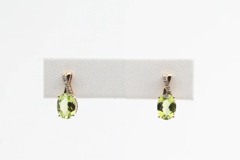 Don't Miss These Dazzling Jewelry Discounts Yellow Gold Peridot Drop Earrings