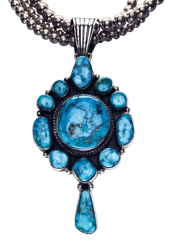 Kingman Turquoise Pendant | Geneva J. Apachito