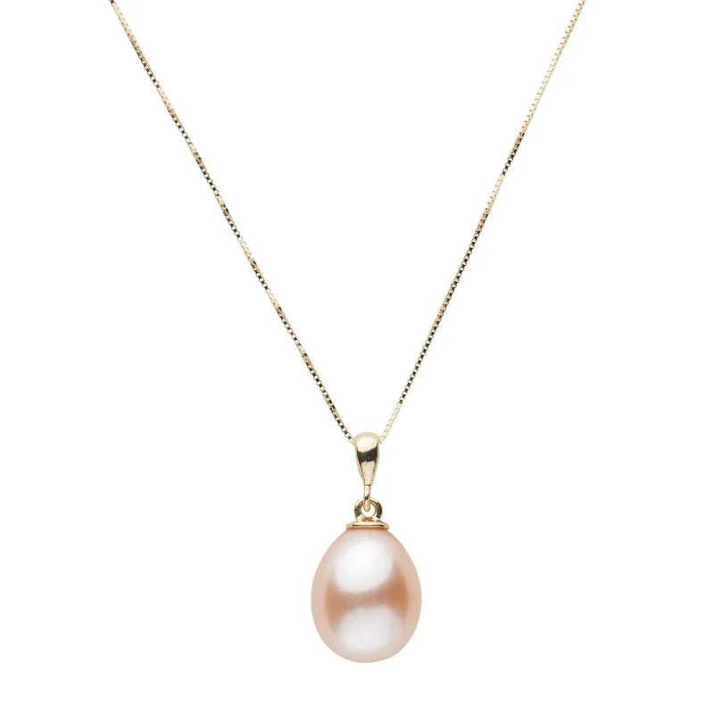 10.0-11.0 mm AAA Peach Freshwater Drop Pearl Grace Pendant