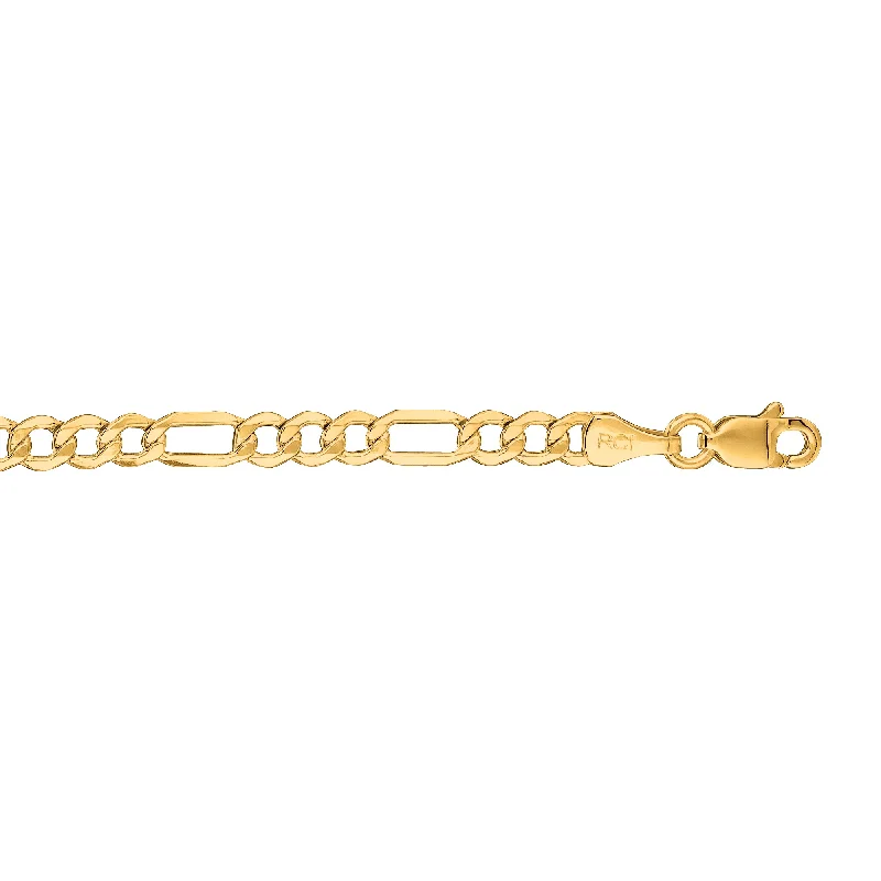 10K Gold 3.7mm Lite Figaro Chain