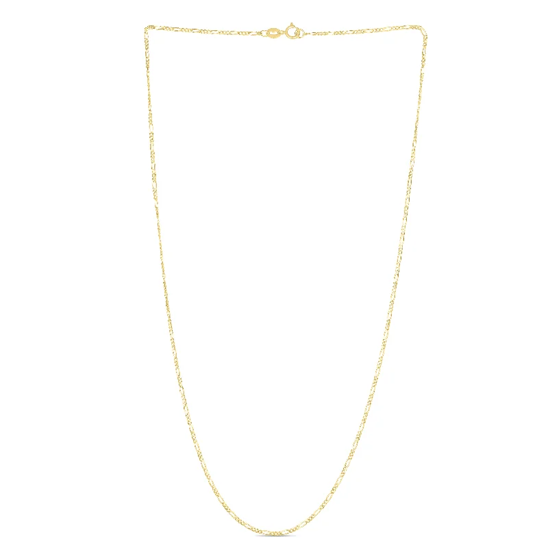 14K Gold 1.3mm Figaro Chain