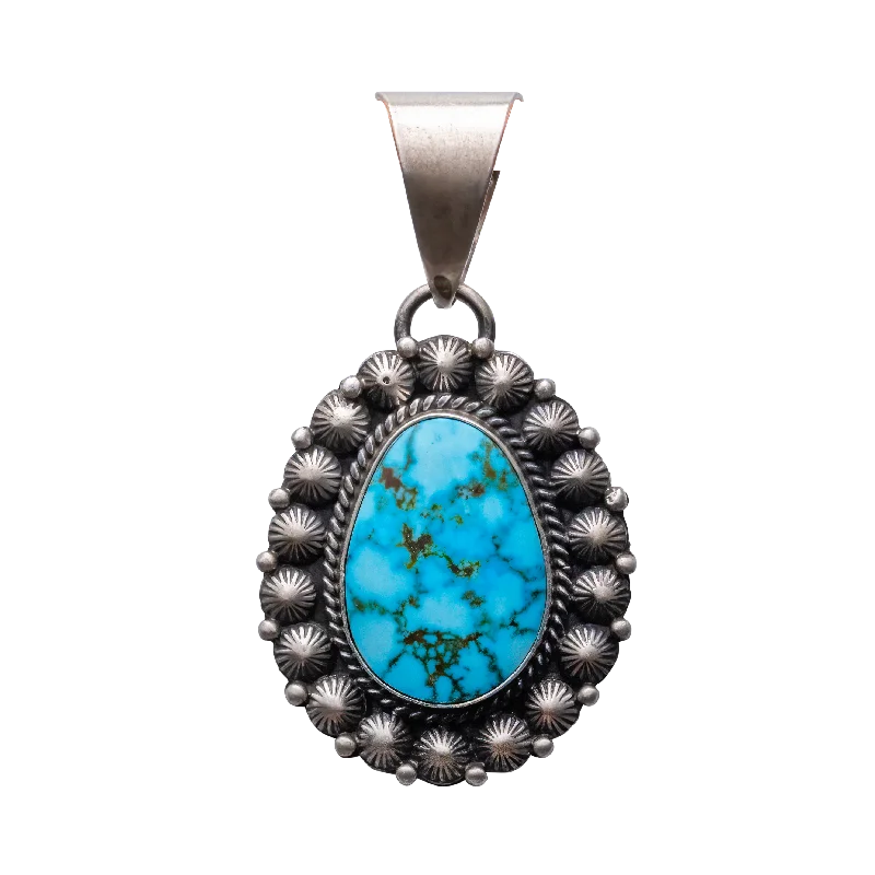 Glamorous Jewelry, Glamorous Deals – Shop Now Webbed Kingman Turquoise Pendant | M&R Calladitto