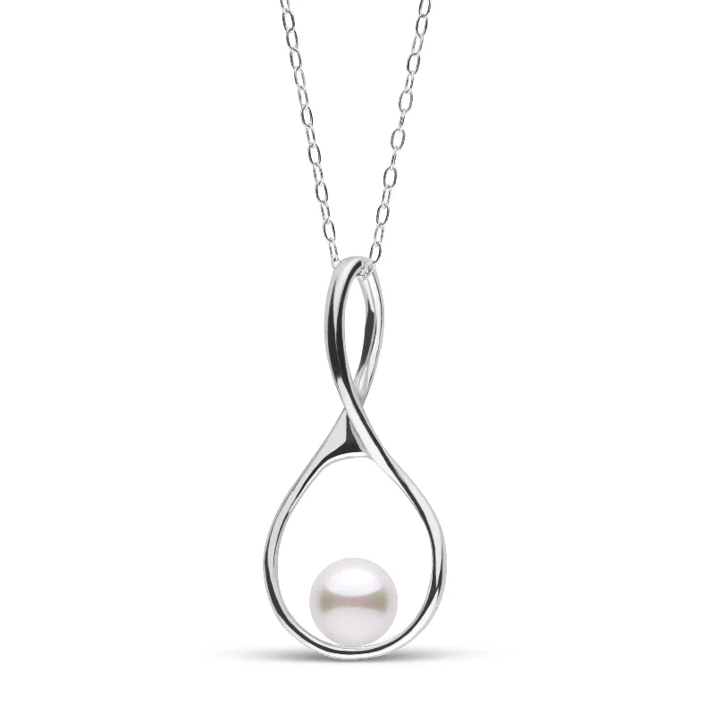 Trending Jewelry Styles Now At Limited-Time Discounts 6.0-6.5 mm Akoya Pearl Wishbone Collection Pendant