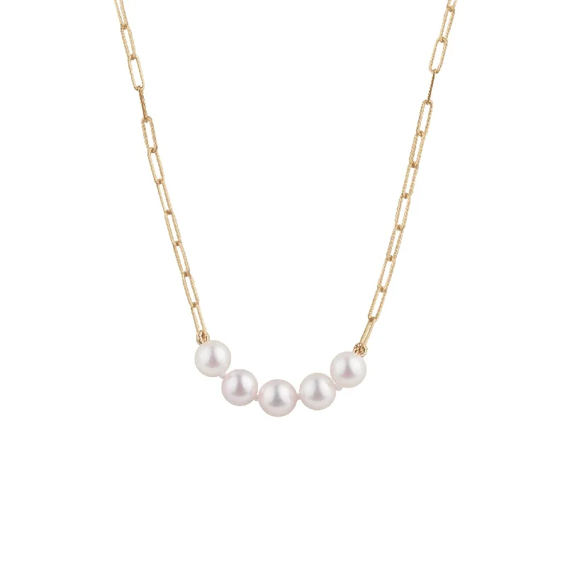 Jewelry Deals That Sparkle – Shop Today 6.0-6.5 mm Cinque Akoya Pearl Paperclip Necklace