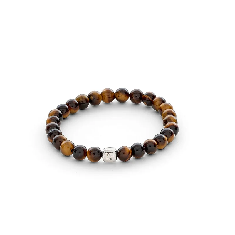 Shine Without Limits – Jewelry Sale Happening Now ColorUp (6mm) Silver Bracelet w. Tiger's Eye