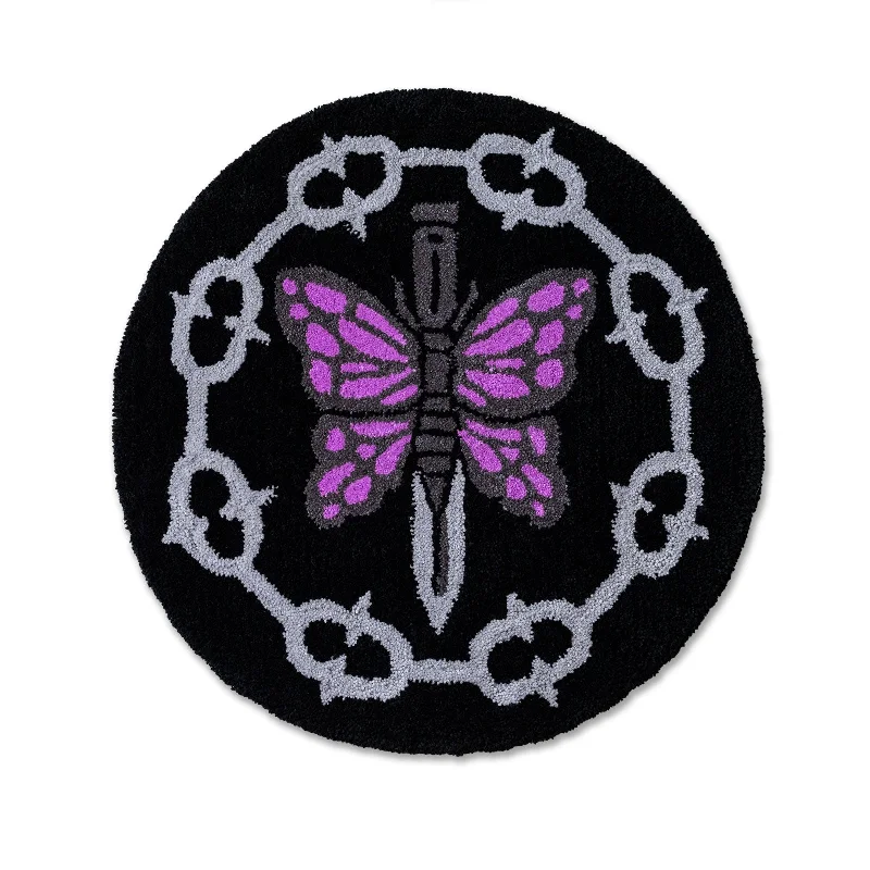 Unmissable Jewelry Sale – Shop Before It's Too Late ROSEONYXART X STATEMENT "The Chained Butterfly" Handmade Rug