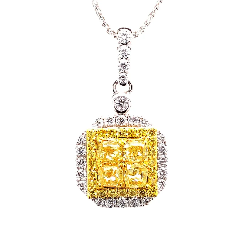 Fancy Yellow Diamond Pendant