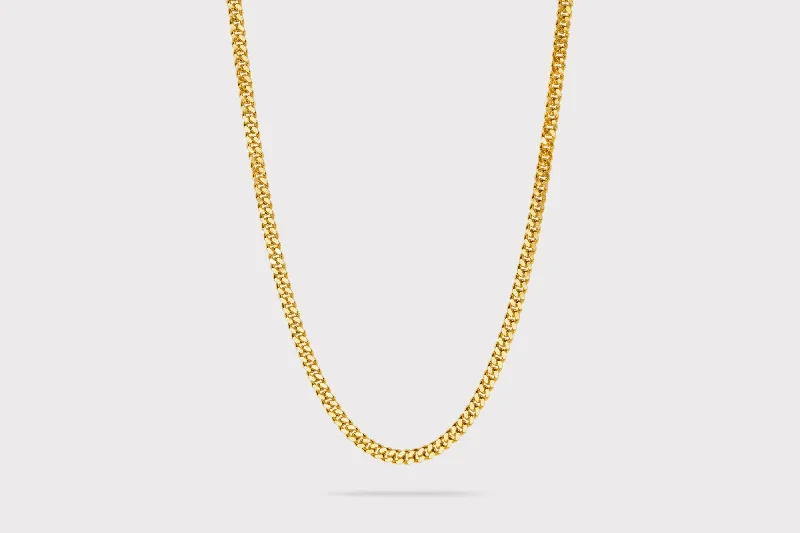 IX Curb Gold Plated Necklace