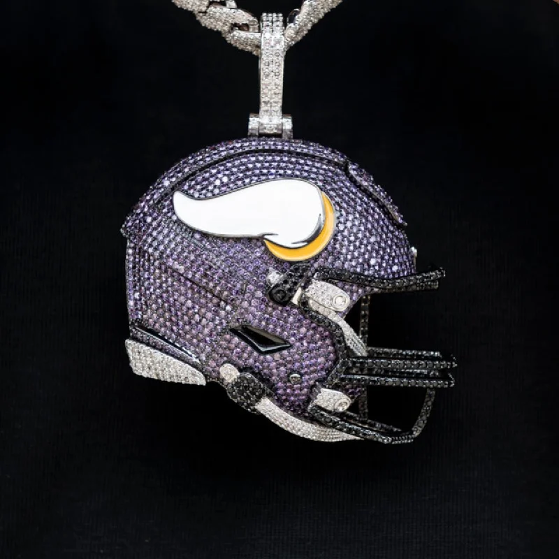 Limited-Stock Jewelry Sale – Once It's Gone, It's Gone Giant Minnesota Vikings Official NFL Helmet Pendant