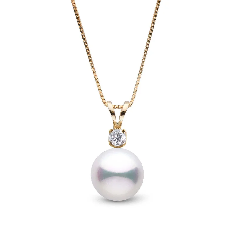 Exclusive Jewelry Sale – Sparkle For Less Grand Harmony Collection 9.0-9.5 mm Akoya Pearl & Diamond Pendant