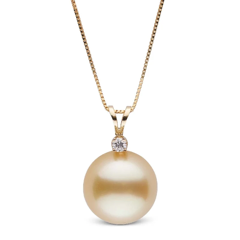 Once-A-Year Jewelry Deals – Shop Before They’Re Gone Harmony Collection Golden 11.0-12.0 mm South Sea Pearl & Diamond Pendant