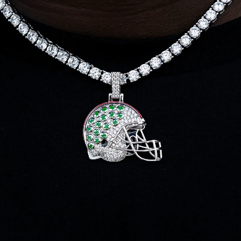 Exclusive Jewelry Sale – Sparkle For Less Ohio State Buckeyes Official NCAA Football Helmet Pendant