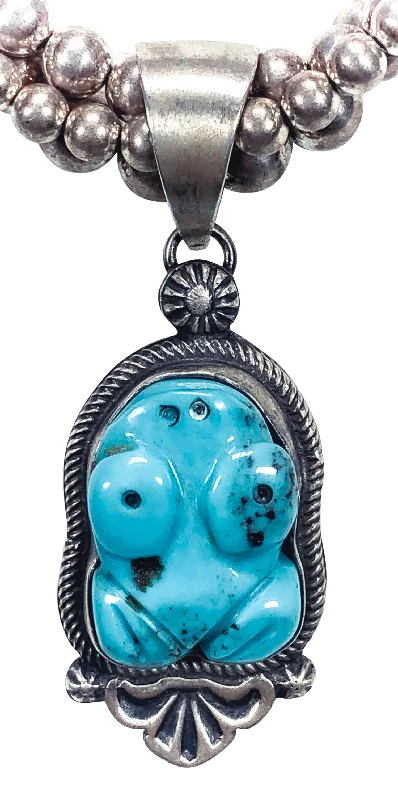 Kingman Turquoise Frog Pendant | Paul Livingston