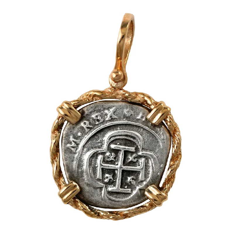 Jewelry Sale Bonanza – Grab Your Sparkle Now Pendant with 1" Replica Atocha Coin w Gold Frame