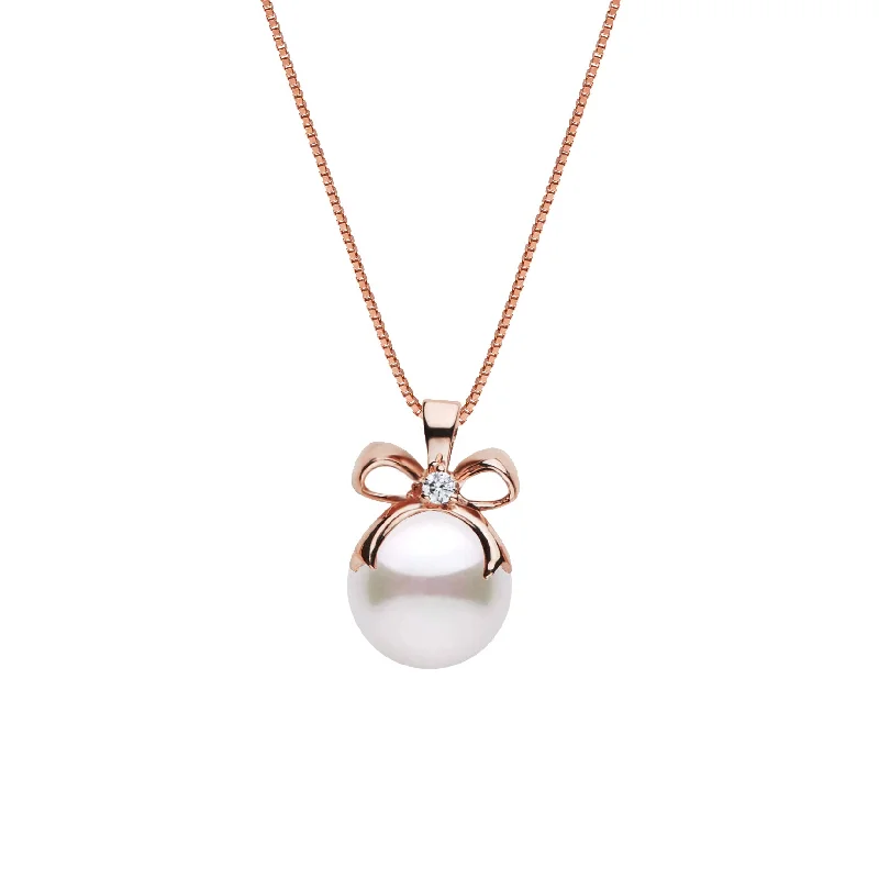 Grab Your Favorite Jewelry At The Lowest Prices Perfect Gift Collection 8.5-9.0 mm Akoya Pearl and Diamond Pendant