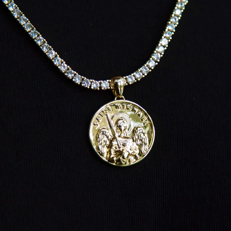 Timeless Elegance, Temporary Discounts – Act Fast Saint Michael Coin Pendant