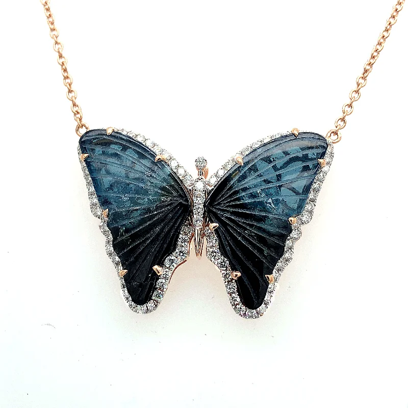 Tourmaline Butterfly Pendant