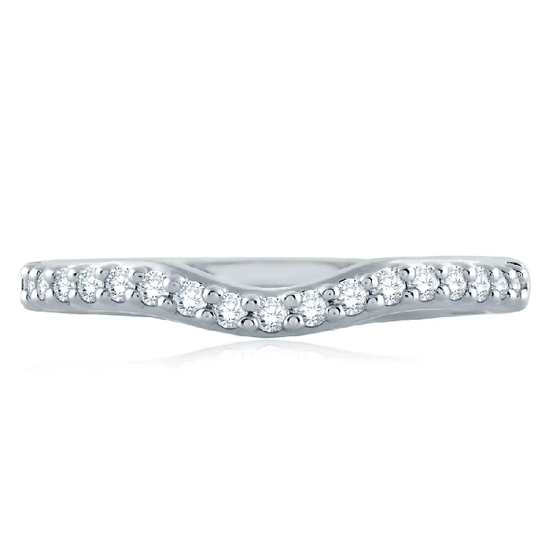 Unique Jewelry For Less – Shop The Sale Now A. Jaffe Classic Shared Prong Contour Signature Shank Diamond Wedding Band MRS515/22