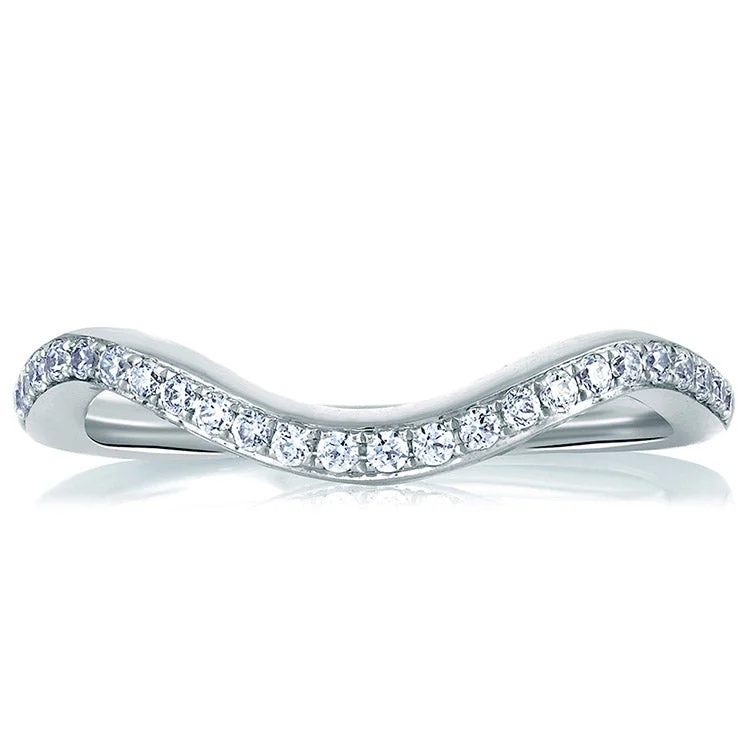 The Ultimate Jewelry Sale – Shop Premium Styles A. Jaffe Curved Perfect Fit Signature Diamond Wedding Band MRS410/18