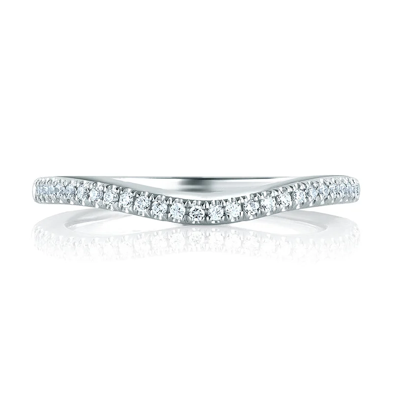 Timeless Jewelry, Timeless Savings – Don't Wait A.Jaffe Delicate Pavé Contoured Diamond Wedding Band MR1556/15