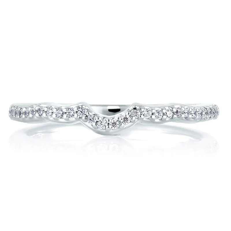 Jewelry Sale Bonanza – Grab Your Sparkle Now A. Jaffe Shared Prong Contoured Diamond Wedding Band MRS283/15