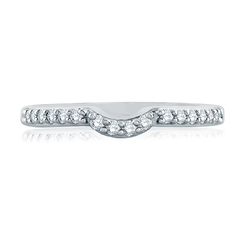 Shop Trending Jewelry With Exclusive Savings A.Jaffe Signature Contoured Diamond Wedding Band MRS103/22