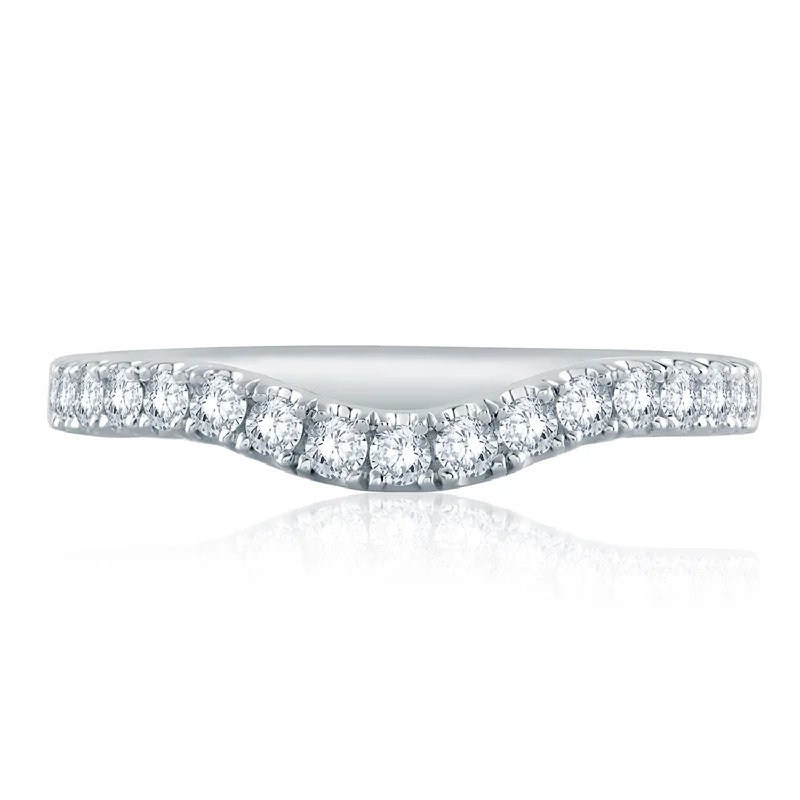 Holiday Jewelry Sale – Perfect Gifts At The Best Prices A.Jaffe Signature Contoured French Pave Diamond Wedding Band MRS578/34